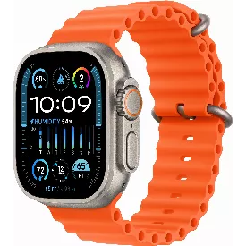 Часы Apple Watch Ultra 2 49 мм, Titanium Case with Orange Ocean Band
